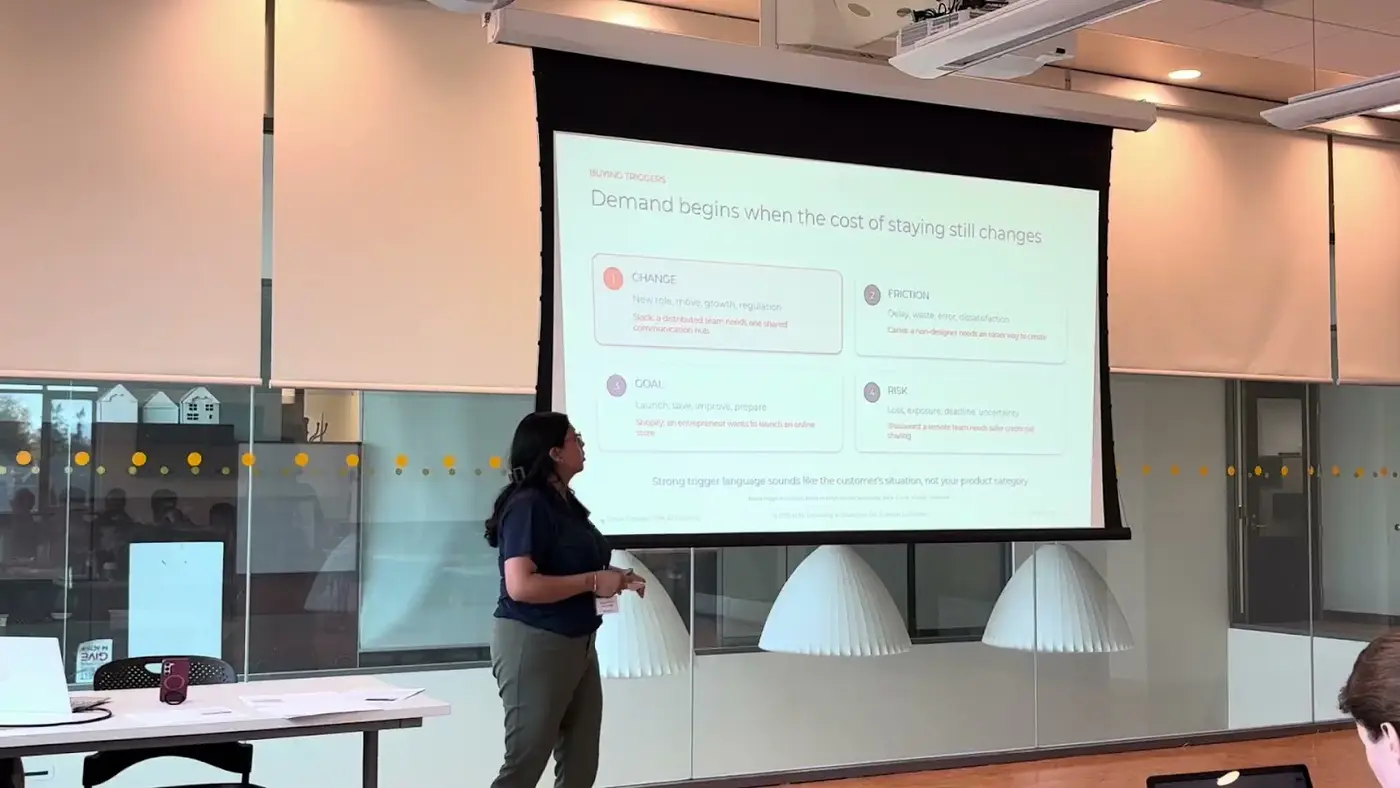 Facilitator walking through an AI-assisted exercise